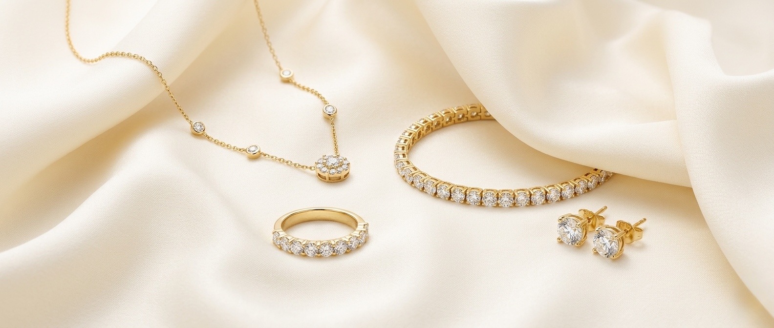 French Riviera argent & Moissanites